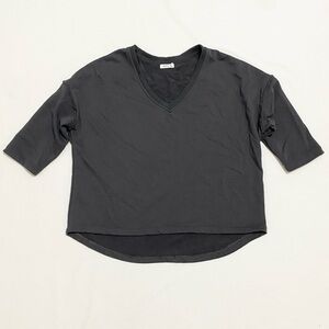 Mersea Black V Neck Dolman Pullover Sweatshirt